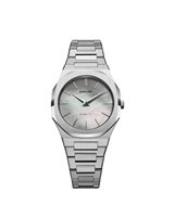 Montre D1 Milano Mop Silver Ultra Thin 34 mm  in Acier D1-UTBL19